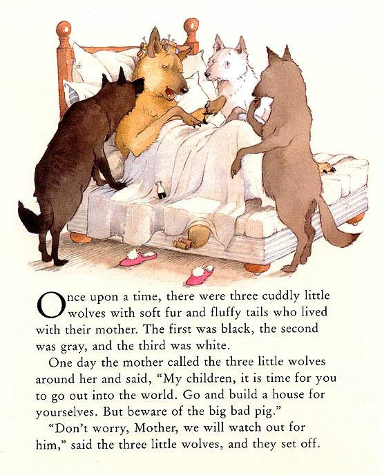 The Three Little Wolves and the Big Bad Pig(三只小狼和大坏猪) (02),绘本,绘本故事,绘本阅读,故事书,童书,图画书,课外阅读